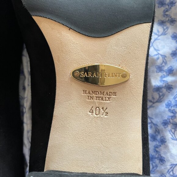 NIB SF257SBK Sarah Flint Rosie Heel Loafer in Black Suede - US 9.5 / IT 40.5 - Picture 8 of 9